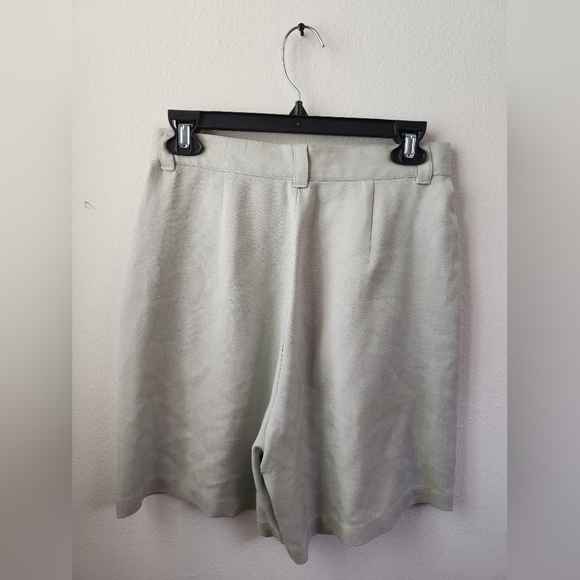 Tommy Bahama Relaxed Fit Pleated Chino Shorts 100% Silk Light Sage Green Size‎ 6 - Picture 10 of 11